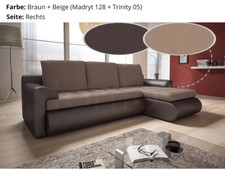 Ecksofa Santi II mit schmutzabweisender Stoff Couchgarnitur Schlaffunktion Sofa 