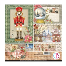 Ciao Bella THE NUTCRACKER 8x8 Paper Pad 12 Sheets Scrapbook Christmas Holidays