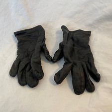 US Military Issue Unisex Black Sheepskin Leather Dress Uniform Lined Gloves Sz 6