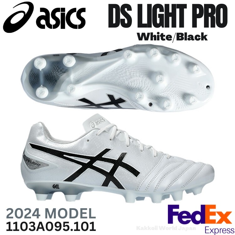 ASICS Soccer Cleats Shoes DS LIGHT PRO White/Black 1103A095 101