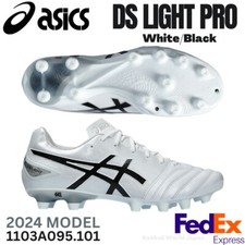 ASICS Soccer Cleats Shoes DS LIGHT PRO White/Black 1103A095 101 NEW 2024