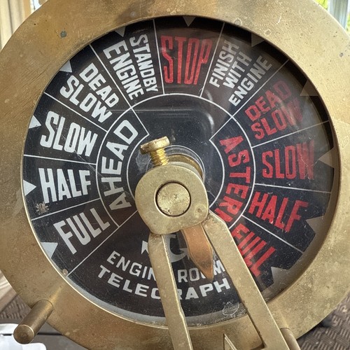Vintage Brass Ship's Engine Order Telegraph Nautical Marine -Missing Parts - Picture 12 of 13