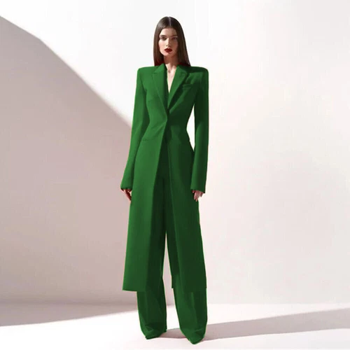 Fashion Women's Suit Long Jacket 2 Pieces Formal Wedding Party Ladies Work Wear - Picture 6 of 32