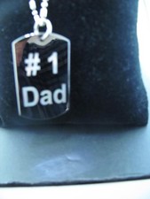 FATHERS DAY SPECIAL TWO SIDE ENGRAVED TAG WITH MESSAGE TO 1 DAD