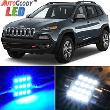 14 x Premium Blue LED Lights Interior Package for Jeep Cherokee 2014-2019 + Tool