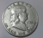 1951  S  Franklin Silver Half Dollar 90% Silver