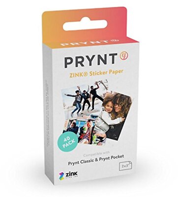 Printing paper for PRYNT POCKET 40 sheets Zink Photo paper photo sticker PP00006
