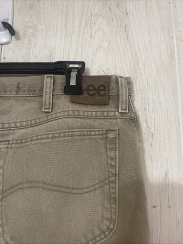 Lee Men's Regular Fit Jeans Beige Denim Medium Wash W-36 L-32 - Picture 3 of 8
