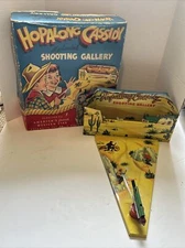 Vintage Hopalong Cassidy Automatic Toy Co. Shooting Gallery Tin Toy with Box