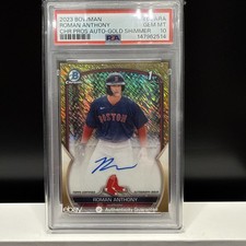 2023 Bowman Chrome Gold Shimmer Refractor Roman Anthony 1st AUTO /50 PSA 10 GEM