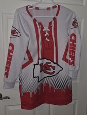 Kansas City Chiefs Jersey Top Lace Up White And Red 2xl