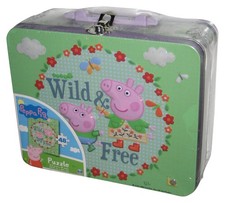 Peppa Pig Wild  Free Embossed 48pcs Puzzle w/ Tin Lunch Box