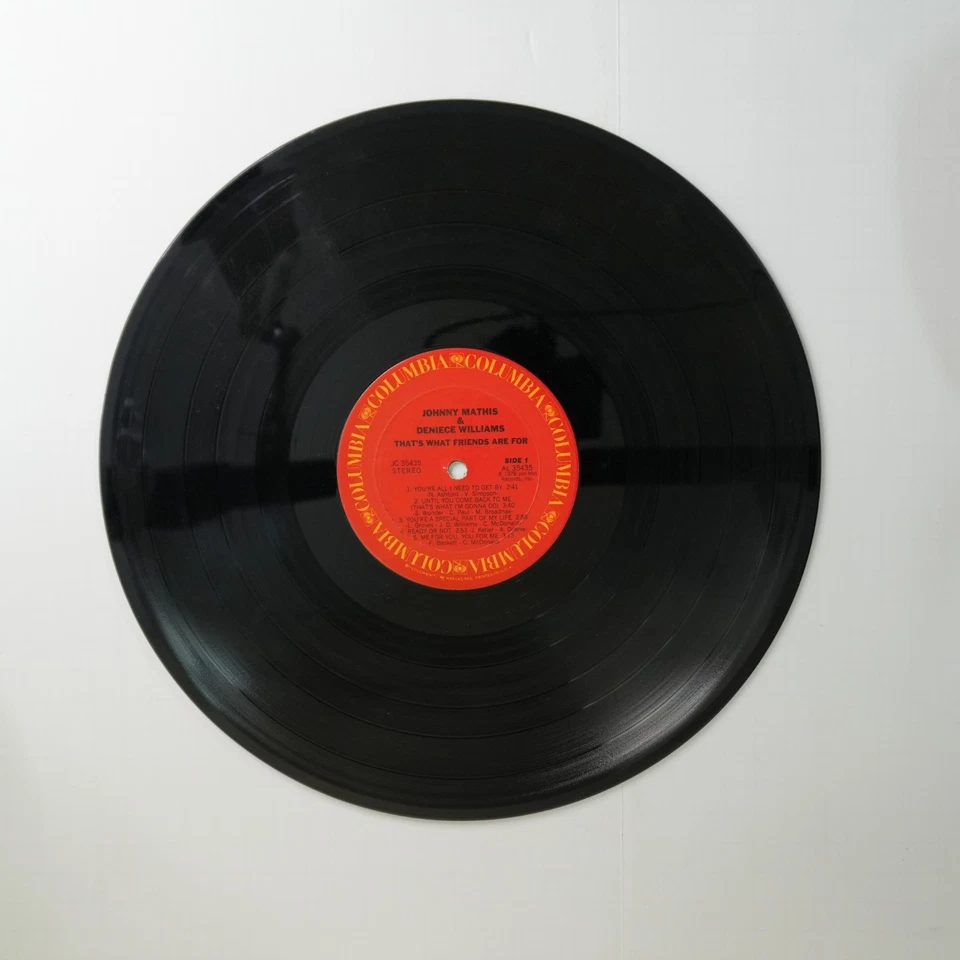 Johnny Mathis & Deniece Williams – That’s What Friends Are For LP VTG Foto 4 de 4