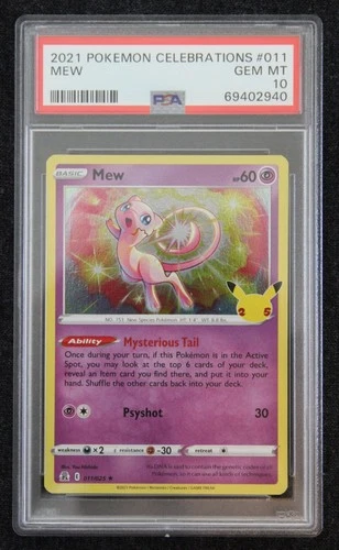 2021 Pokemon Celebrations #011 MEW Gem Mint PSA 10