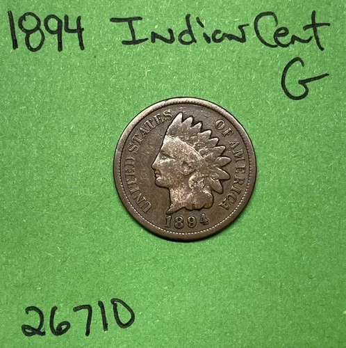 1894 Indian Head Cent / Penny 1c Good