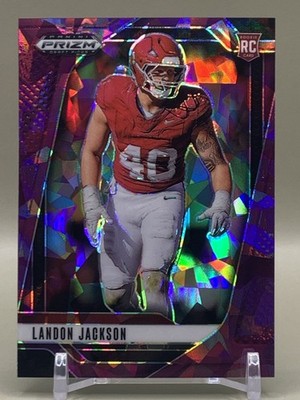 2025 Prizm Draft Picks Landon Jackson Rookie Purple Ice /199 - Arkansas