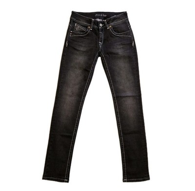 Colac Vintage Hüftjeans Gr 36 S L32 Jeans Hose Schwarz Low Waist Straight