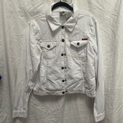 Roxy Corduroy Jacket   Cream Size L Soft Vintage Style Y2K Button Up
