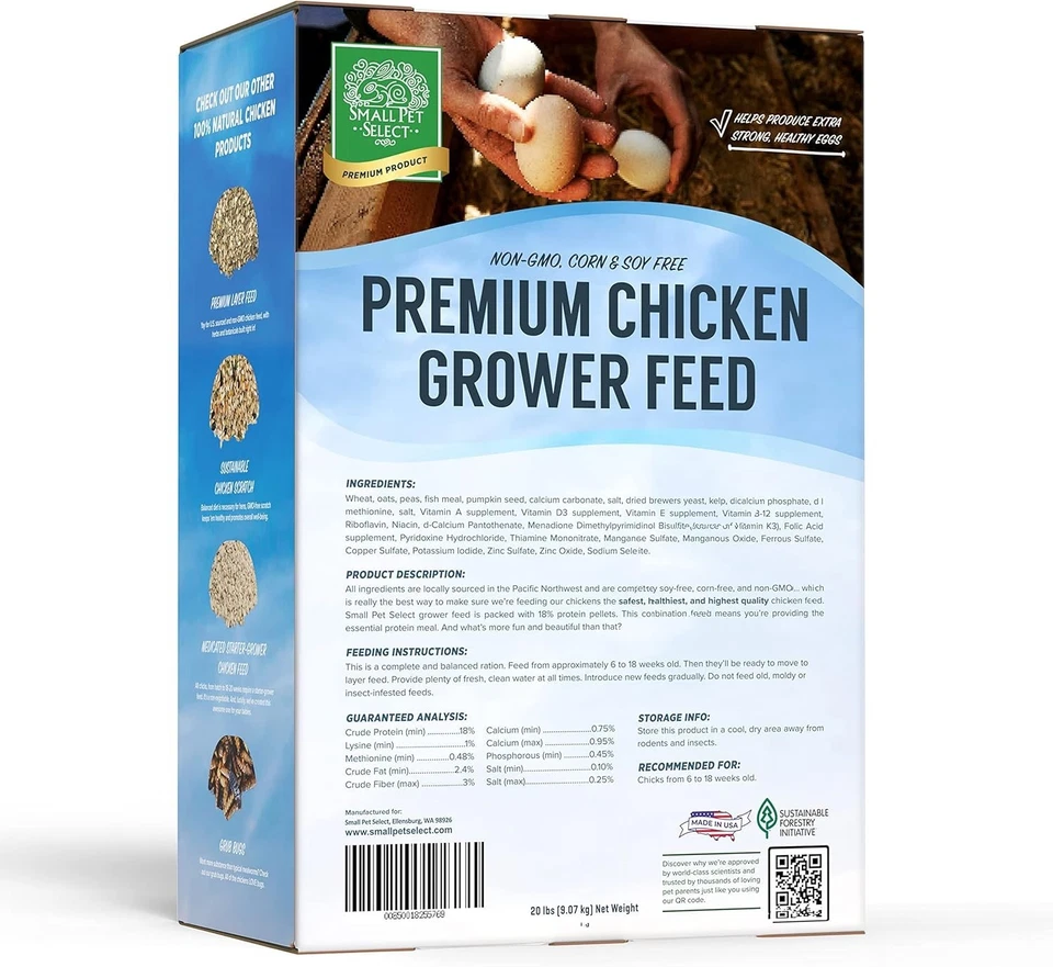 20lb Chicken Grower Feed - Non-GMO, Corn Free, Perfect for Sensitive Stomachs - Image 4 of 4