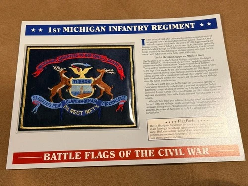 1st Michigan Infantry Regiment's Civil War battle flag Repro
