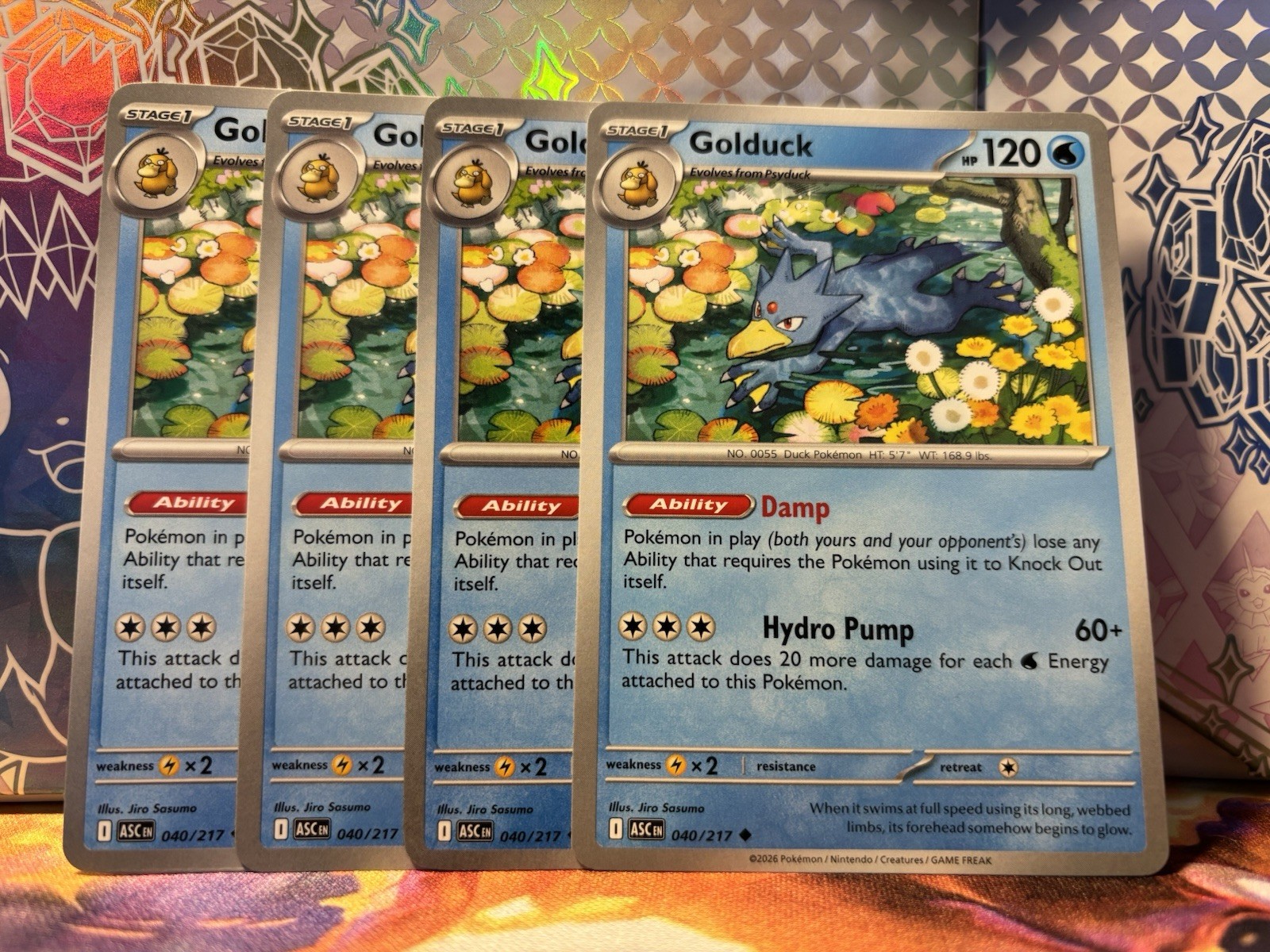 4x Golduck (Playset) - 040/217 - NM Condition - Non-Foil