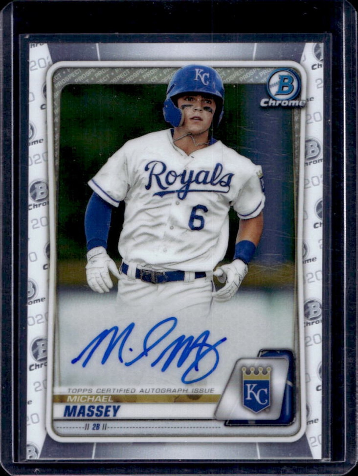 2020 Bowman Chrome Michael Massey Prospect Auto #CPA-MM Royals