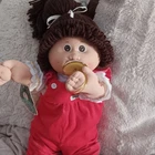 Cabbage Patch Doll In ULTRA RARE RED VELVETEEN OVERALLS.  HM4 Mint Condition
