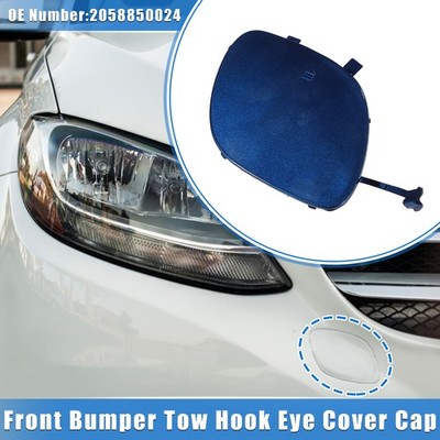 Car Tow Hook Eye Hole Cap for Mercedes-Benz C300 2015-2018 Blue Front Bumper
