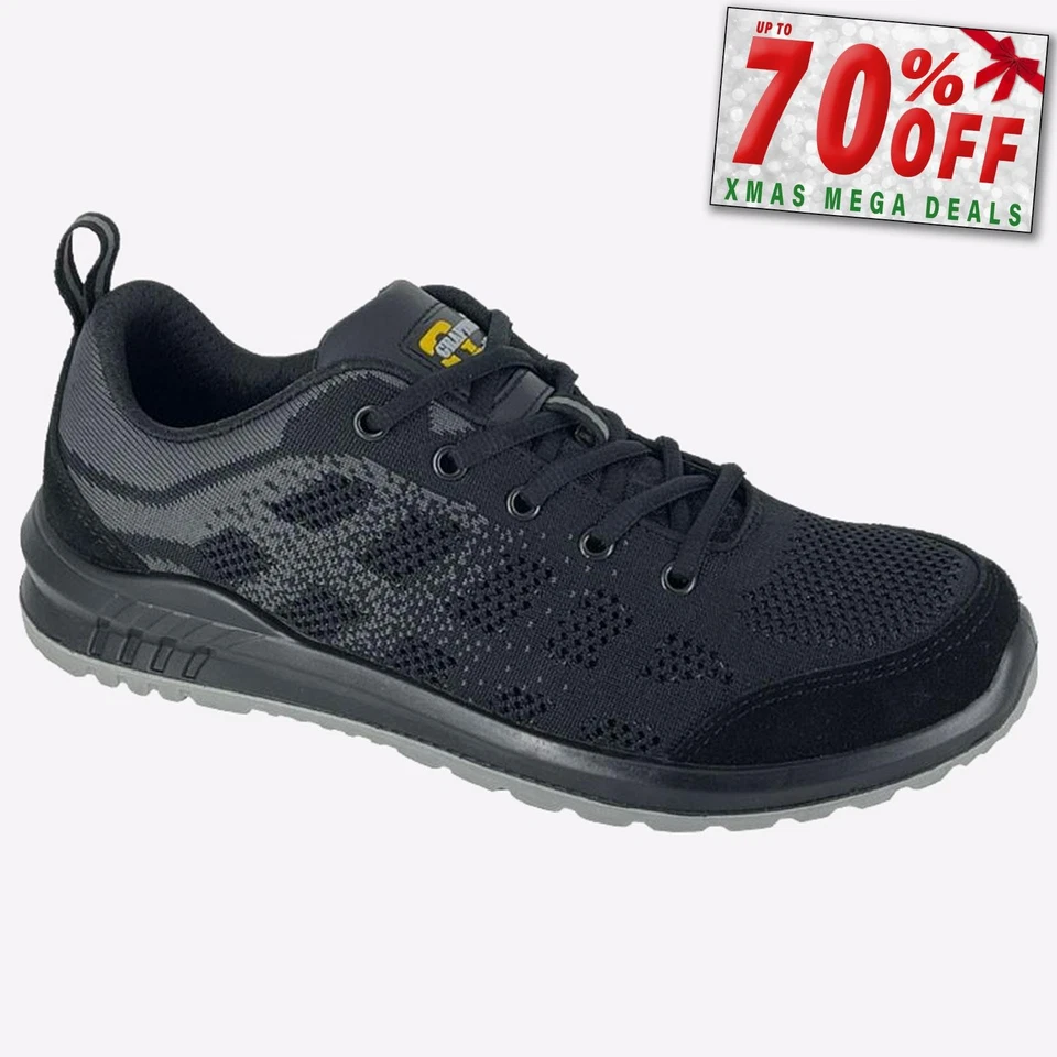Grafters Monmouth Mens Safety Work Lightweight Trainers Black