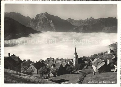 Amden Walensee SG with Glarnerbergen