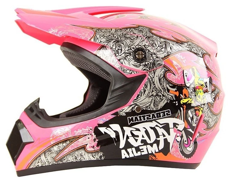 Crosshelm Helm Kinderhelm Motorradhelm Motocross Mejia Pink Motorrad Quad - Bild 1 von 4