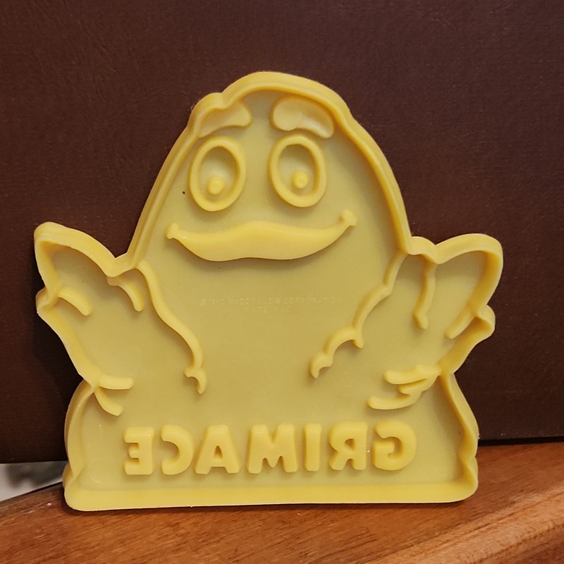 McDONALD'S GRIMACE COOKIE CUTTER Yellow 1980