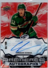 2021-22 Upper Deck Ice Premieres Autographs Connor Dewar #IPA-CD /199