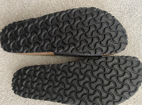 Birkenstock Madrid BS Sandals Shiny Snake Black Size 43 12 women, 10 men N M - Picture 4 of 6