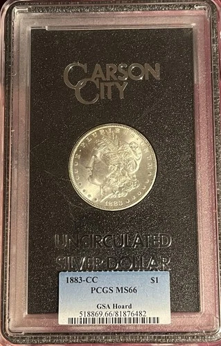 1883-CC GSA PCGS MS66 Morgan Silver Dollar