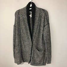 Lululemon womens 6 knit herringbone snap closure v neck cardigan shawl collar