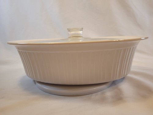 Vintage CorningWare French White 4 Quart Roaster With Pyrex Lid