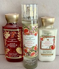 Bath Body Works x Vera Bradley Peach Blossom Nectar 3 Piece Set New Sealed