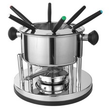 Edelstahl Fondue Set für 6 Personen 10-teilig 1,5 L Fonduegabeln Pastenbrenner