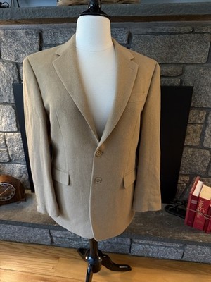 Ralph Lauren Blazer Jacket 42 R Beige Camel Hair Soft Luxurious Versatile