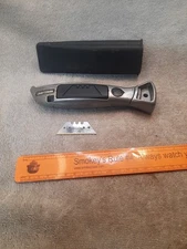 Unique Craftsman Aluminum Box Cutter / Carpet Knife W/holder Made In Germany
