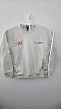 H M NASA Womens Large Relaxed Crew Neck White Pullover Sweatshirt With Pockets