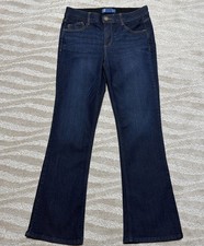 Democracy Jeans Womens 8 Boot Cut Mid Rise Dark Wash Stretch Denim Ab 30x29.5