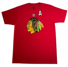 Adidas Duncan Keith #2 Chicago Blackhawks Red NHL T-Shirt Mens Large NEW