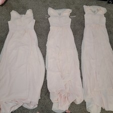  7 Women  s Dress Size 0,6,8,14 Formal Antique White Light Peach Prom Bridesmaid
