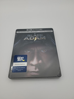*New* Black Adam *Steelbook Edition* (4K Ultra HD Blu-Ray + Blu-Ray Movie, 2024)