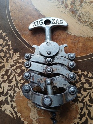 ANCIEN TIRE BOUCHON METAL A HELICE ACACORCHOS CORKSCREW KORKENZIEHER