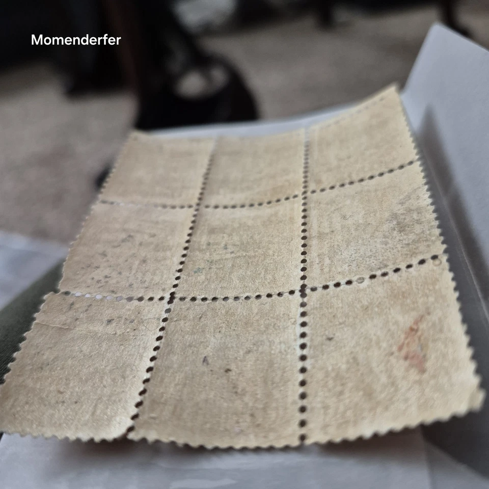 9 Block Of 6c Orange Garfield Stamps With Selvage Attached Stamp - Image 3 of 4