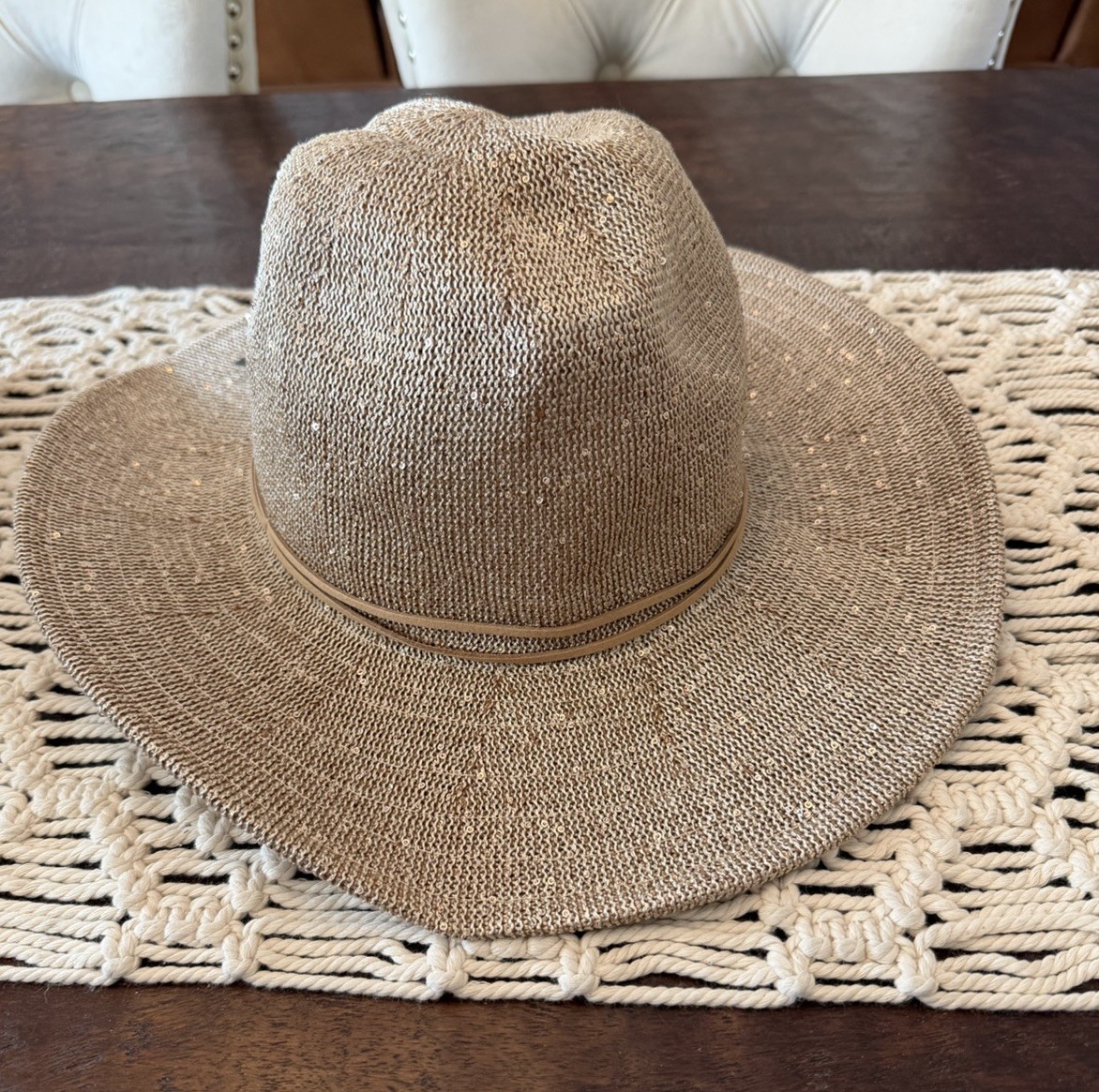 Wild Fable Cowboy Hat - Camel Glitter - One Size 