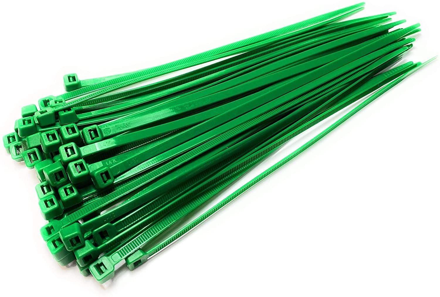 Green Nylon Cable Ties 200mm x 4.8mm Pack of 200 Nylon Zip Ties